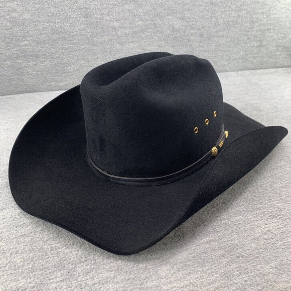 John B. Stetson Company Emilio Black Round/Oval Western Hat Size 61